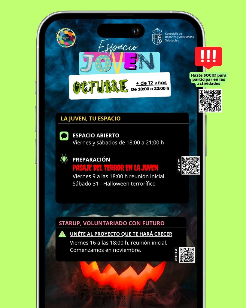 espacio joven octubre 2026
