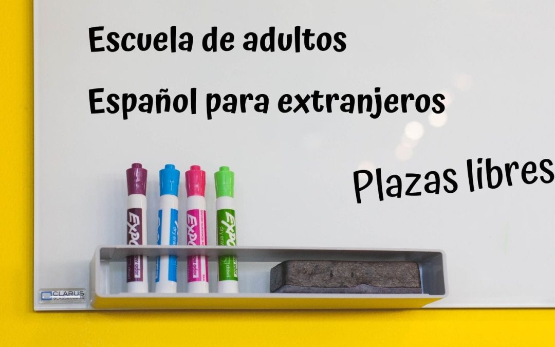 Plazas libres en la Escuela de Adultos Municipal para estudiar ESO y español para extranjeros