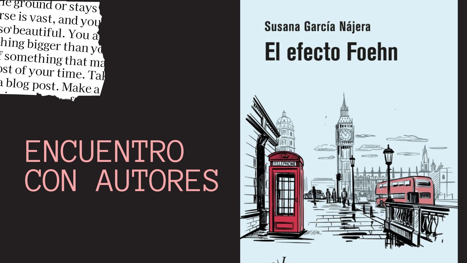 Presentación literaria. "El efecto Foehn”