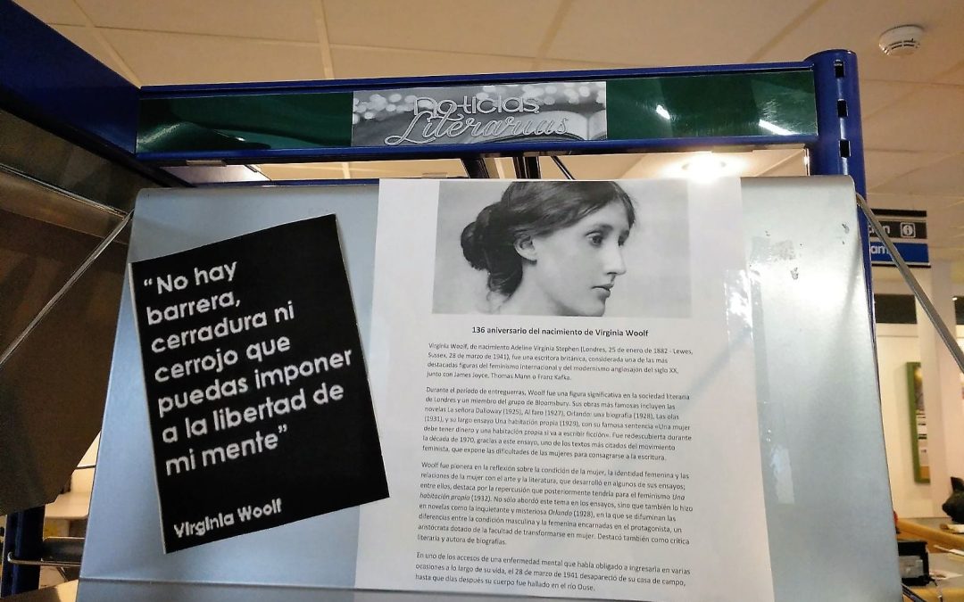 Virginia Woolf en la biblioteca de Velilla