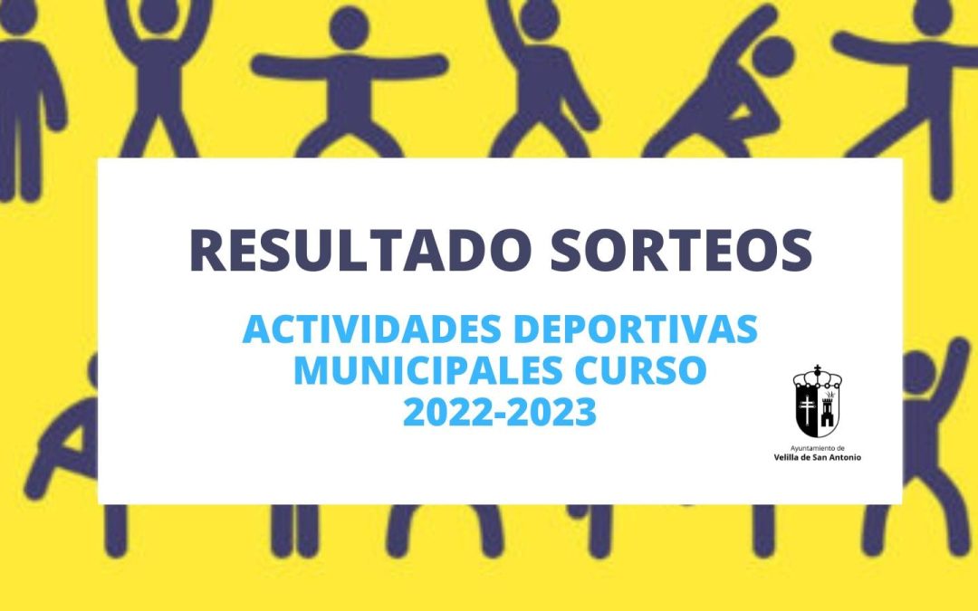 Resultados del sorteo de plazas de actividades deportivas 2022-2023