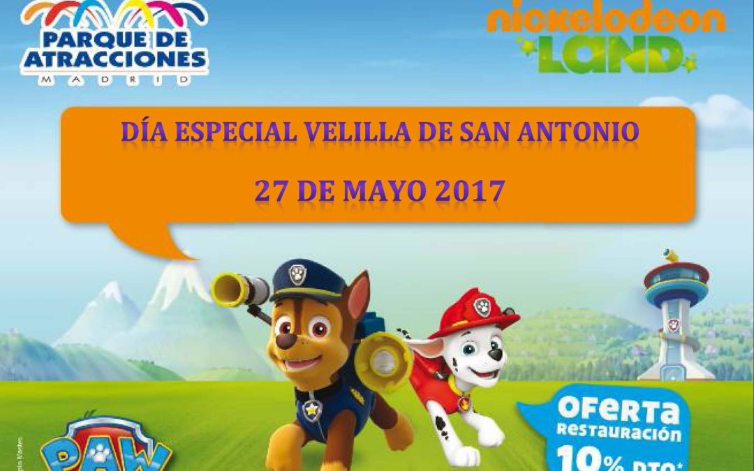 27 de mayo, Día de Velilla de San Antonio en el Parque de Atracciones