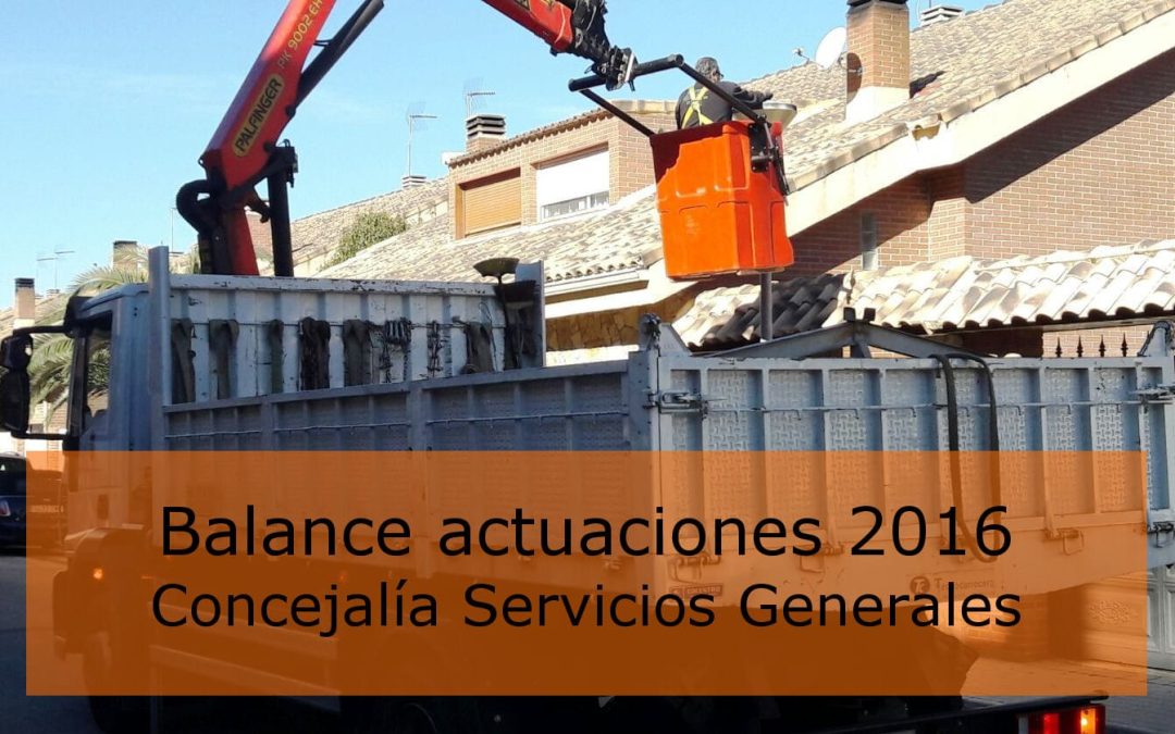 La Concejalía de Servicios Generales hace balance de las actuaciones llevadas a cabo en el 2016