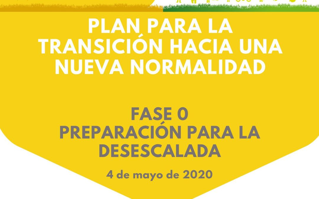 Medidas Fase 0, Preparación para la Desescalada, a partir del 4 de mayo 2020