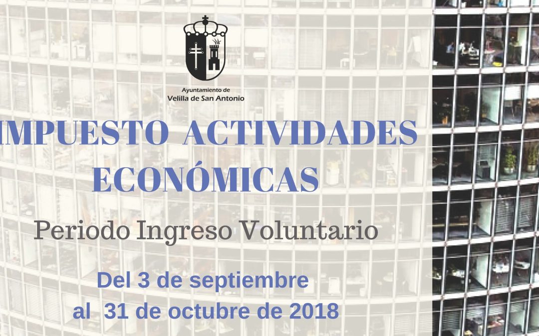 Impuesto de actividades económicas ejercicio 2018