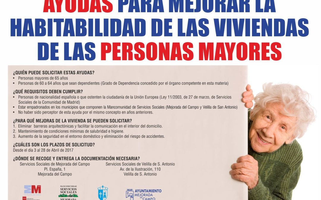 Ayudas para mejorar la habitabilidad de las viviendas de las personas mayores