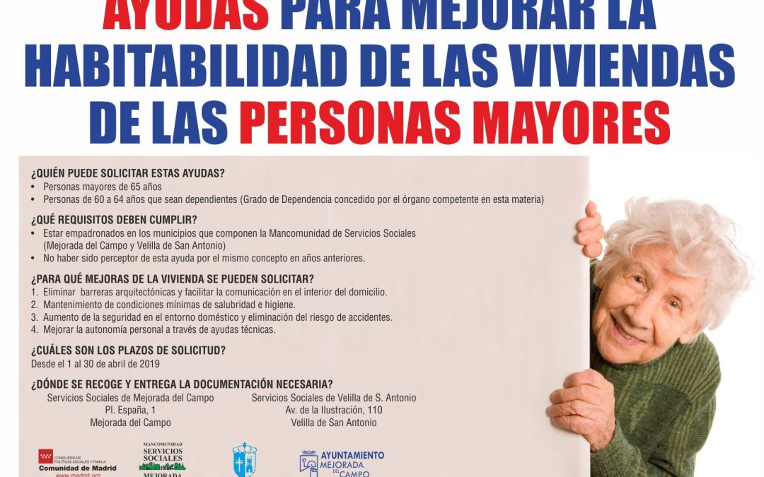 Ayudas para mejorar la habitabilidad de las viviendas de las personas mayores