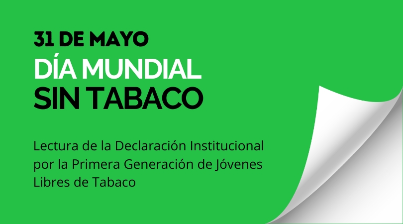 Lectura de la Declaración Institucional por la Primera Generación de Jóvenes Libres de Tabaco