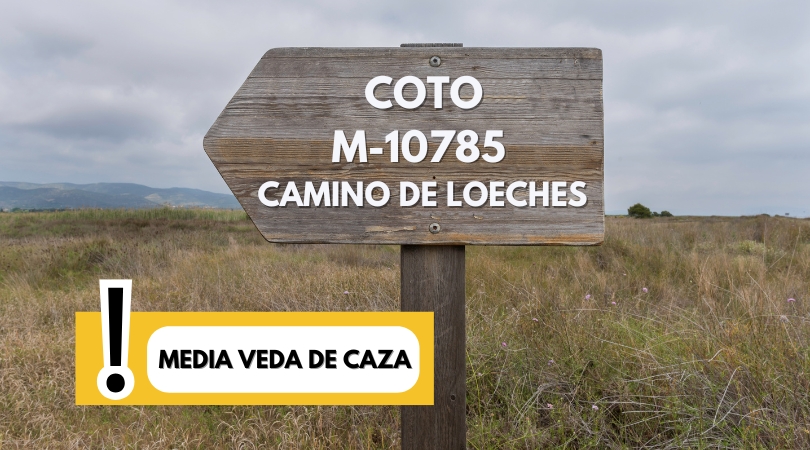 Aviso temporada media veda de caza en el coto del camino de Loeches