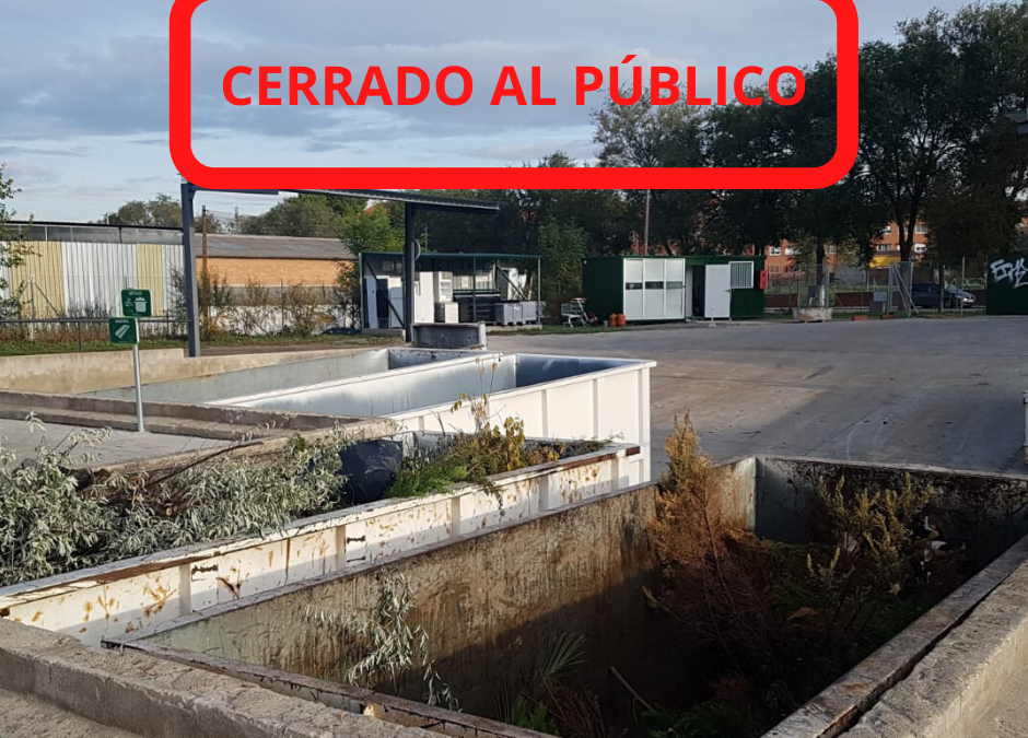 El Punto Limpio cierra sus instalaciones al público